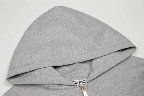 MIU-M cotton hoodie zipper - Image 12