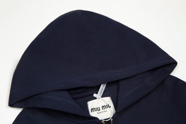 MIU-M cotton hoodie zipper - Image 4