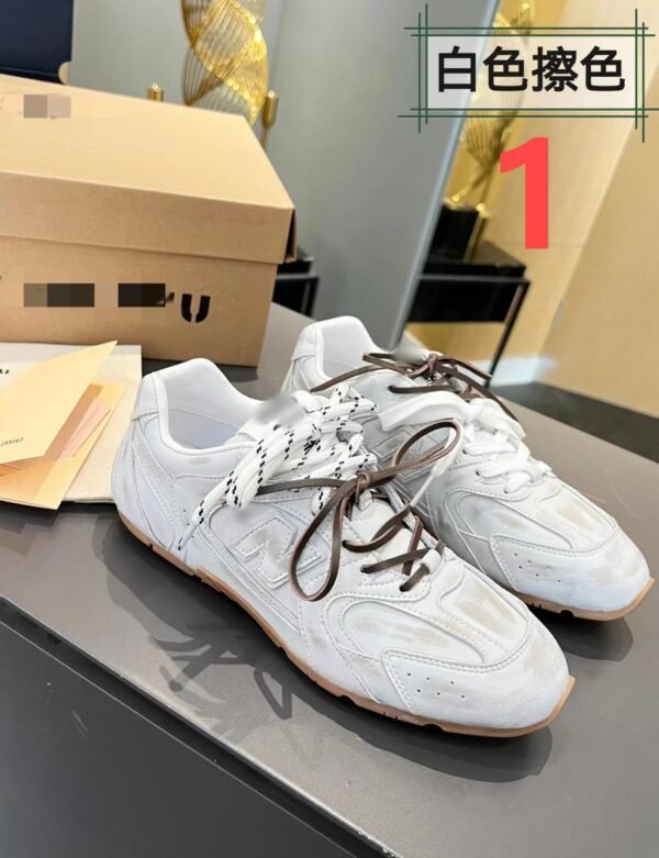 M-MU& NB leather sneakers - Image 2