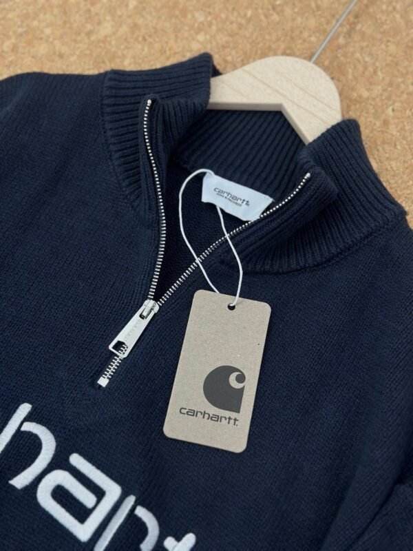 car-hat stand collar knitted sweatshirt - Image 5